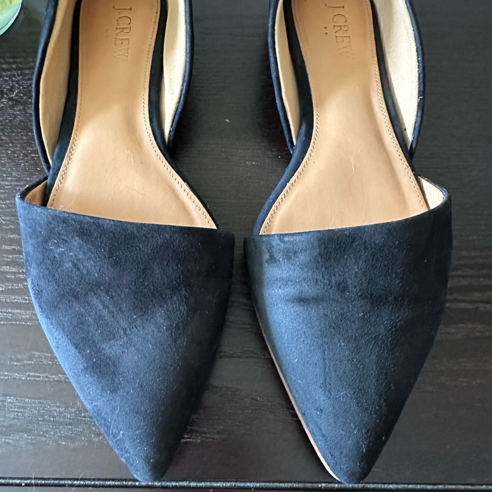 Black J. Crew flats pointed toe